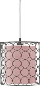RING Taklampa 30cm Svart/Klar Rosa