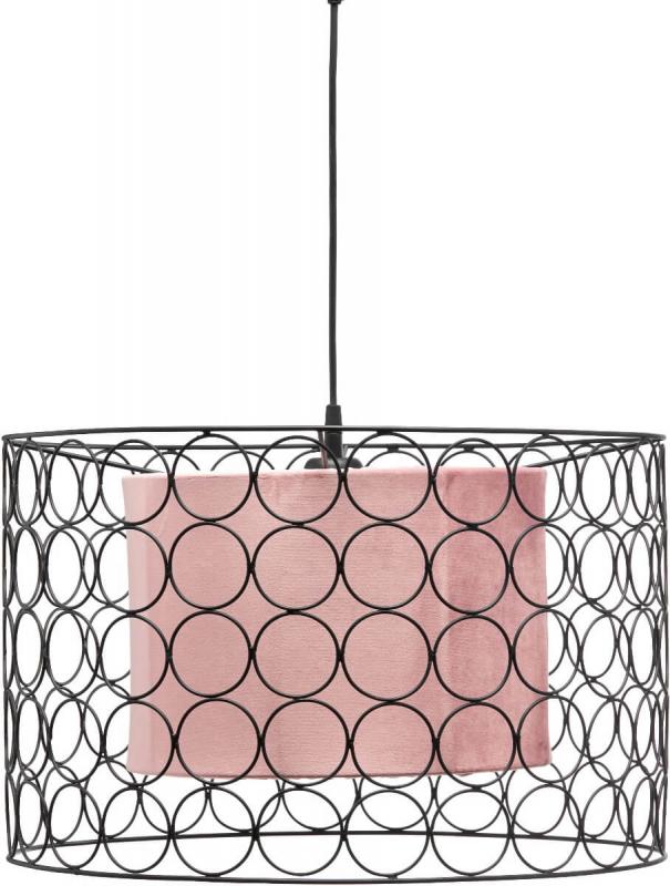 RING Taklampa 50cm Svart/Klar Rosa