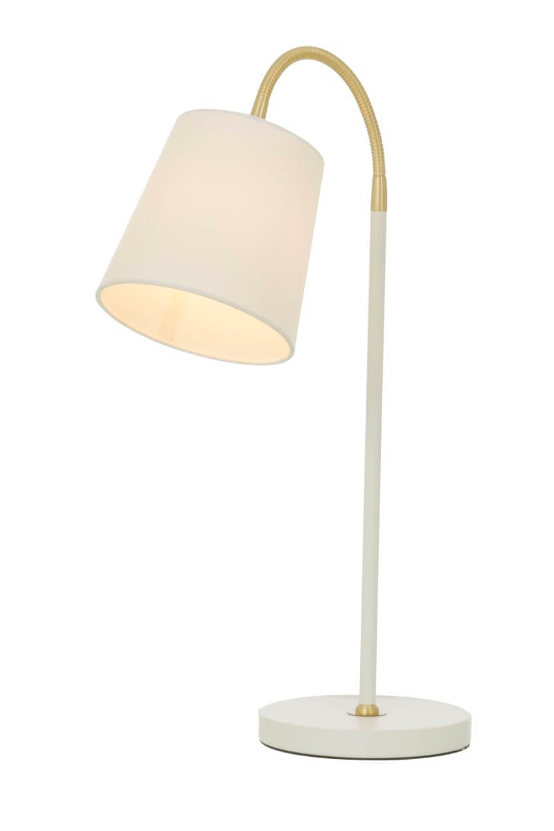 LJUSDAL Bordslampa 49cm Vit/Matt Mässing