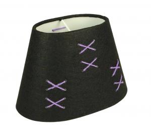 ORIVA Lampskärm X Oval Filt 14/22cm Svart/Lila