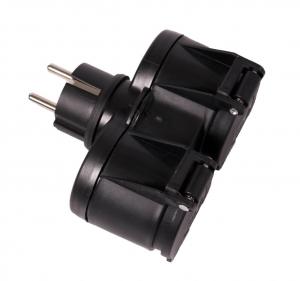 GRENKONTAKT Vägg 2:a Utomhus IP44 12cm Svart