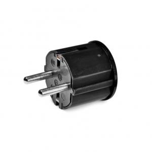 VÄGGKONTAKT Vinklad EUR1 Svart