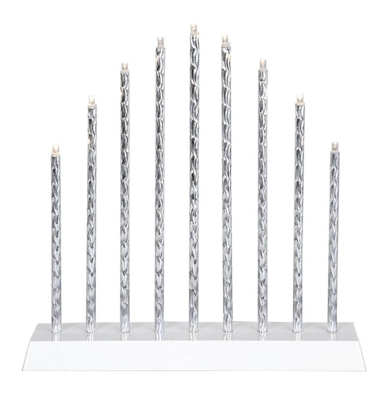 TRIX Ljusstake 27cm LED Vit/Silver