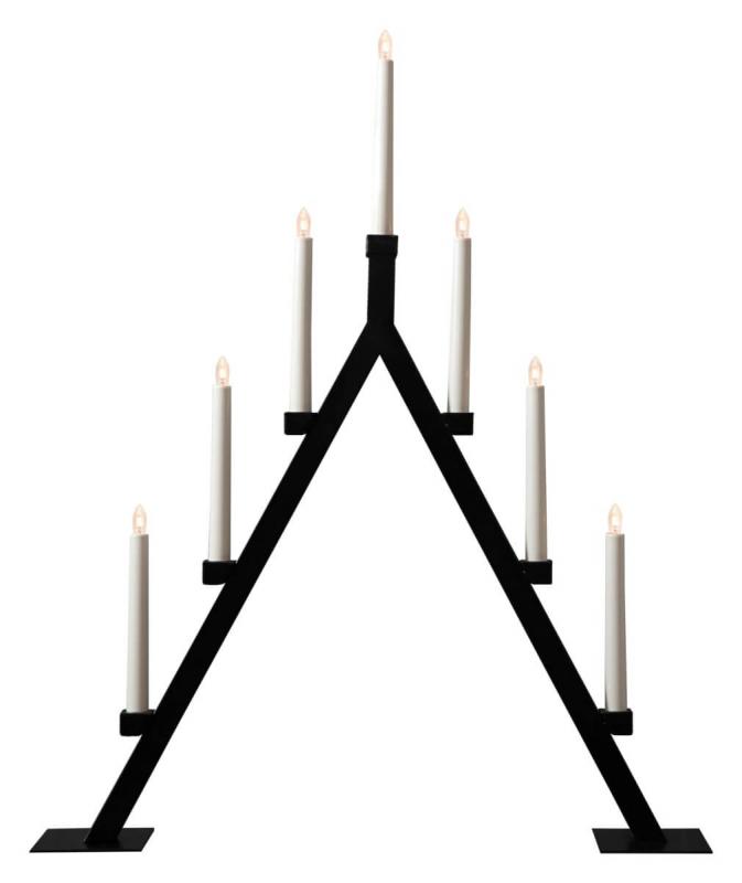 OLIVER Metalljusstake 60cm Svart