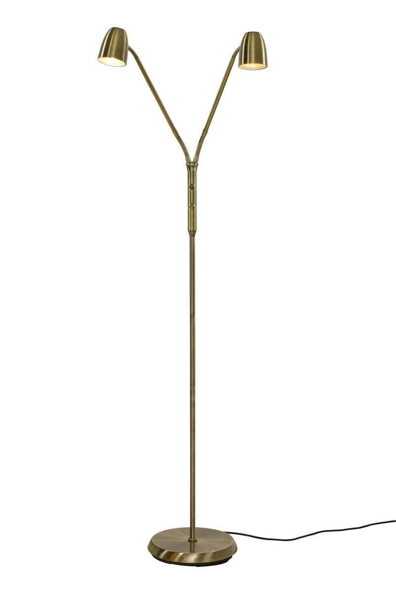 SANDNES Golvlampa dubbel 140cm Antik