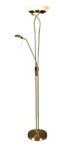 MALAGA Golvlampa Uplight Dimbar 180cm Antik
