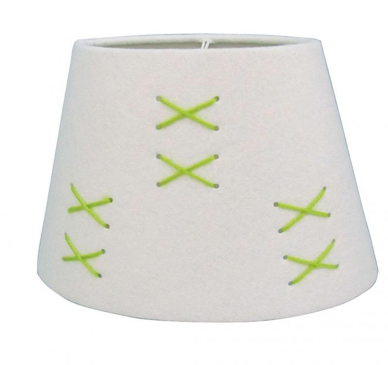 ORIVA Lampskärm X Oval Filt 14/22cm Vit/Limegrön