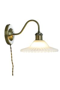 SILVIA Vägglampa 29cm Antik/Opalvit