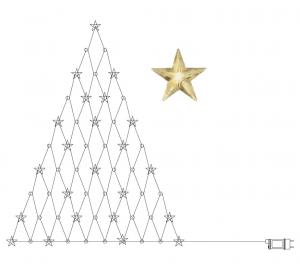 STAR CURTAIN Ljusnät 55L 1,2m Transparent