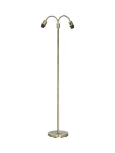 AMY Golvlampa Flex 2-Arm 150cm Antikmässing