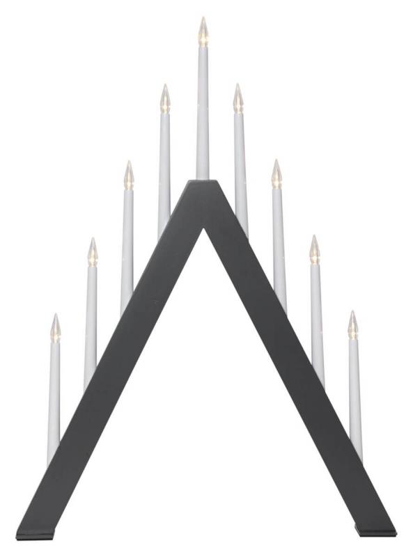 JAZZ Träljusstake 38cm LED Grå