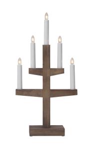 TRAPP Ljusstake 5L 46cm Brun