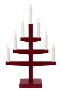 TRAPP Ljusstake 7L 54cm Röd