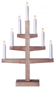 TRAPP Ljusstake 7L 54cm Brun