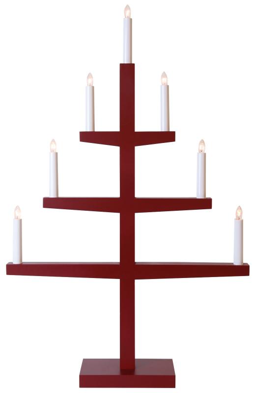 Tripp Ljusstake 7L 77cm Röd