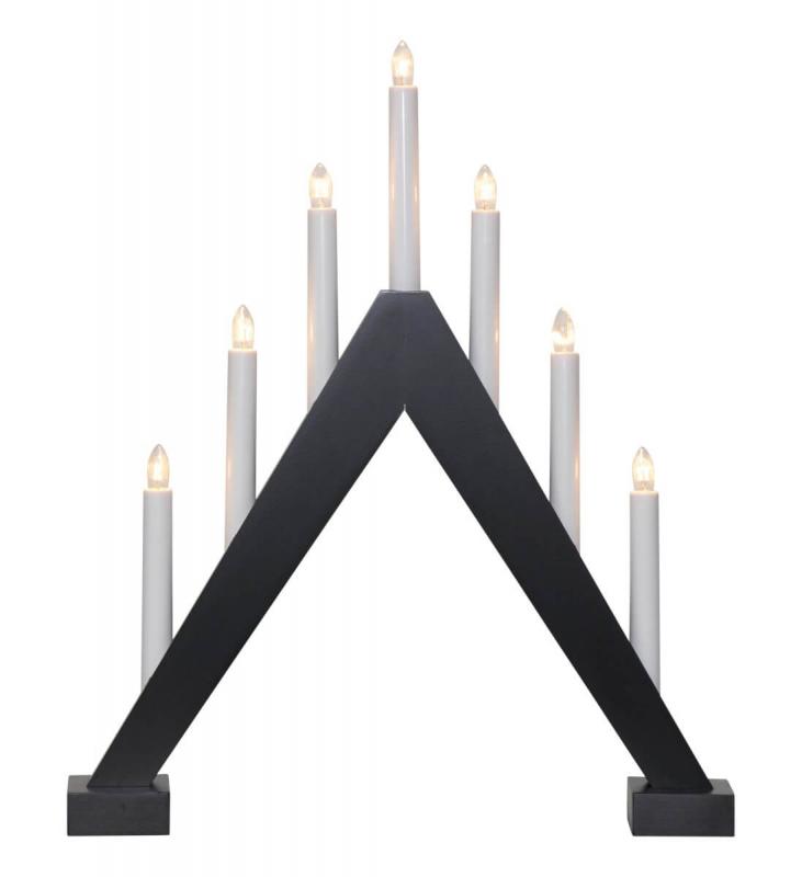 TRILL Ljusstake 7L 47cm Svart