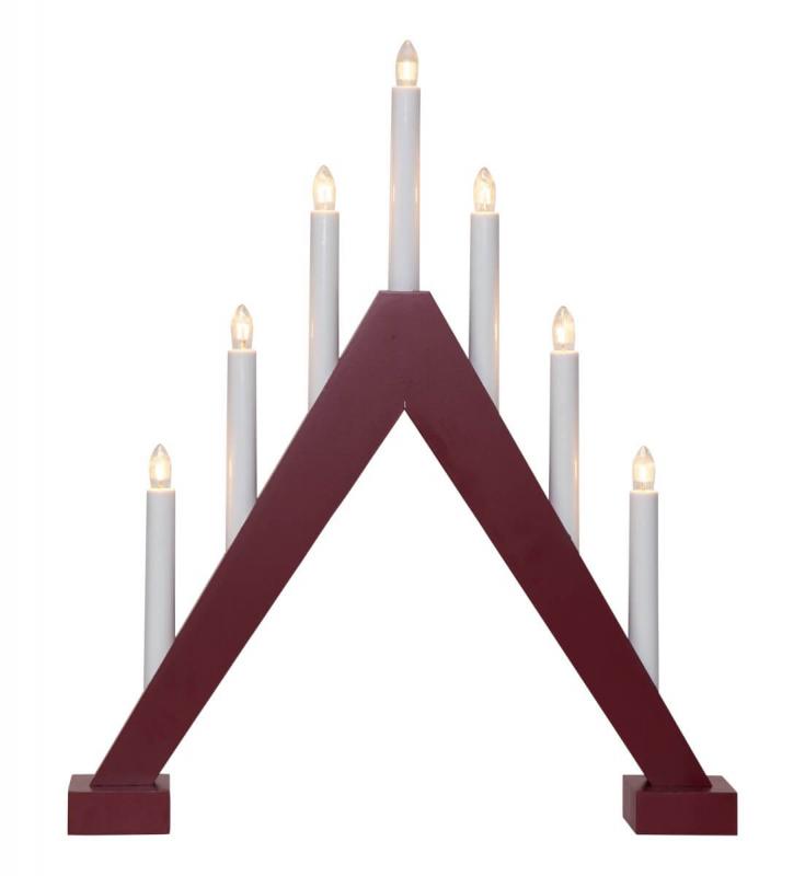 TRILL Ljusstake 7L 47cm Röd