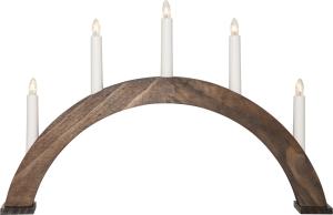 ALBO Träljusstake 5L 33cm Båge Brun