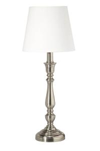 THERESE Bordslampa 51cm Antiksilver/Mia Offwhite Linneskärm