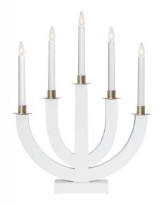 ELI Träljusstake 7L 47cm Vit