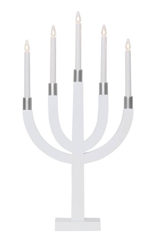 ELIAS Ljusstake 7L 67cm Vit/Silver