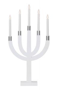 ELIAS Ljusstake 7L 67cm Vit/Silver