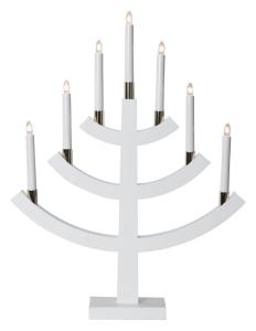 GILLIAN Träljusstake 49cm Vit