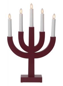 SELMA Träljusstake 25cm Röd