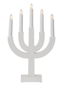 SELMA Träljusstake 25cm Vit