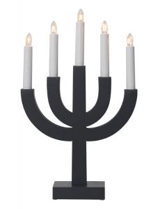 SELMA Träljusstake 25cm Grafitgrå