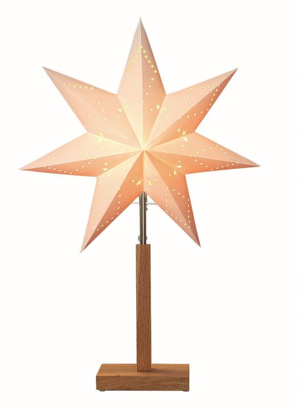 Karo Stjärna på fot 55cm Vit