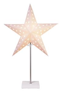 LEO Stjärna på fot 65cm Vit