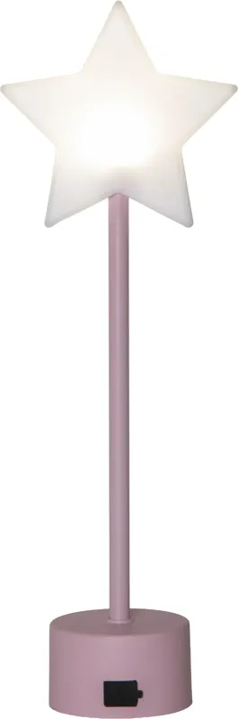 BLIZZ Stjärna USB 40cm Vit/Rosa