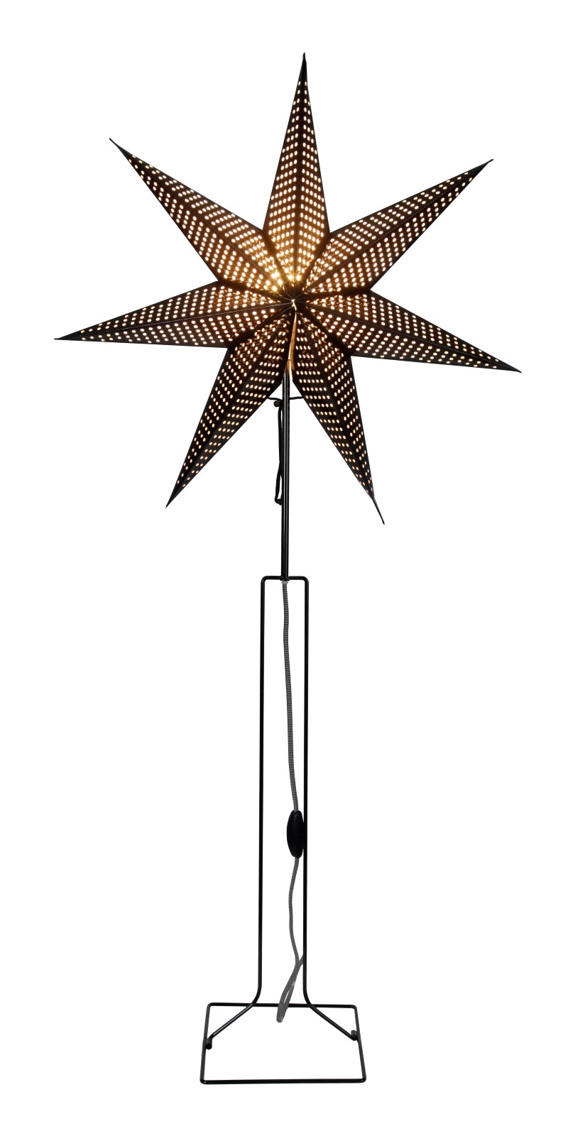 Huss Stjärna på fot 125cm Svart