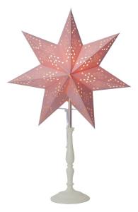 ROMANTIC Stjärna på fot 55cm Rosa