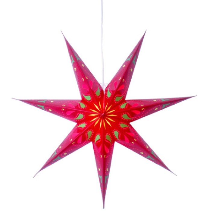 SIRI Hängande Stjärna 70cm Röd