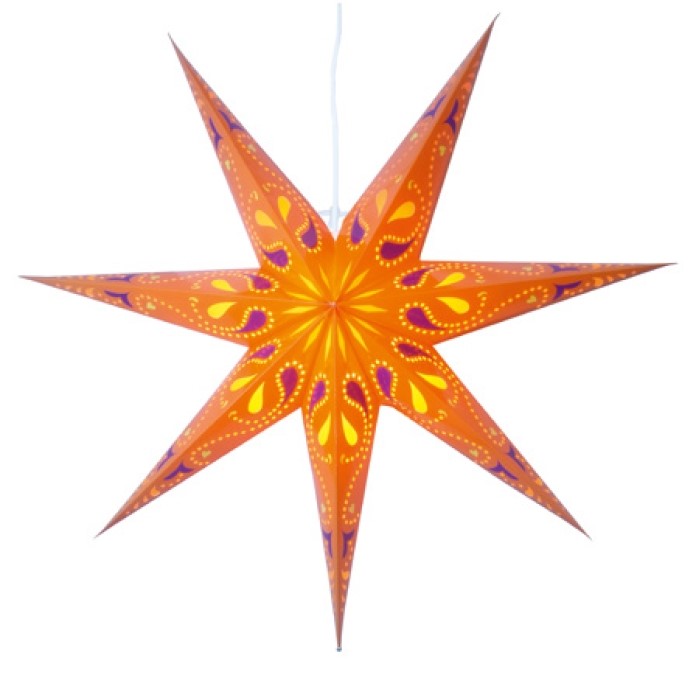 SIRI Hängande Stjärna 70cm Orange
