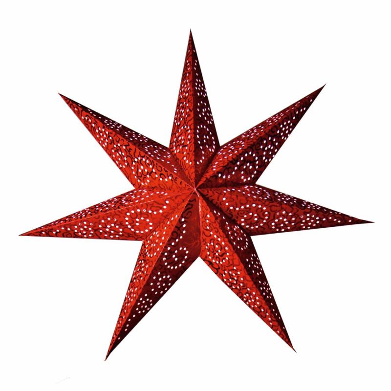 Antique Lös Pappersstjärna 48cm Röd