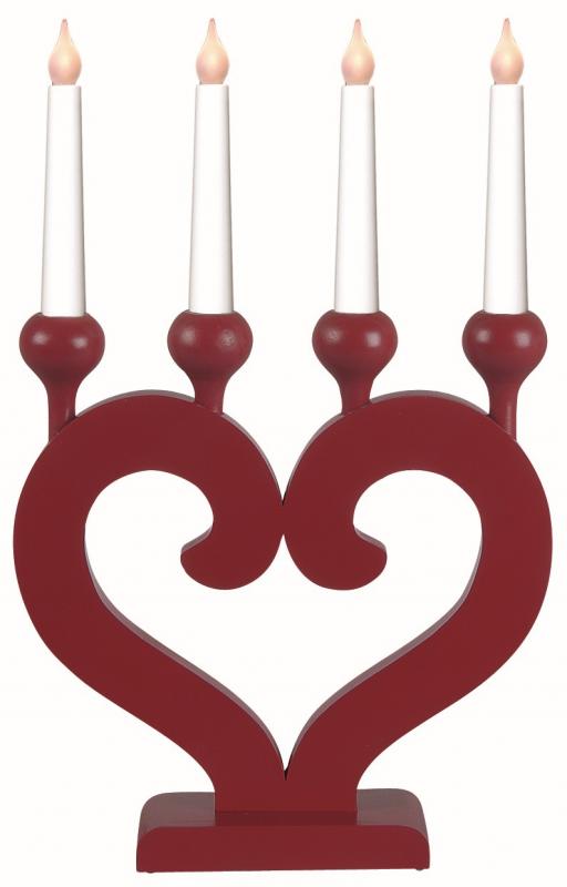 Nusnäs Ljusstake Röd