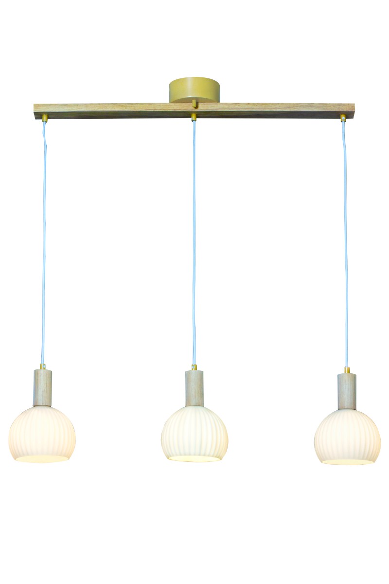 LAPPONIA Taklampa 85 cm Vit/Trä