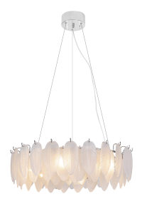 ADRIANA Taklampa 68cm Krom/Vit