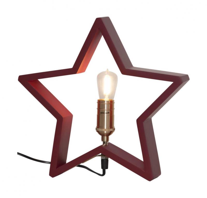 LYSEKIL Bordsstjärna 30cm Röd