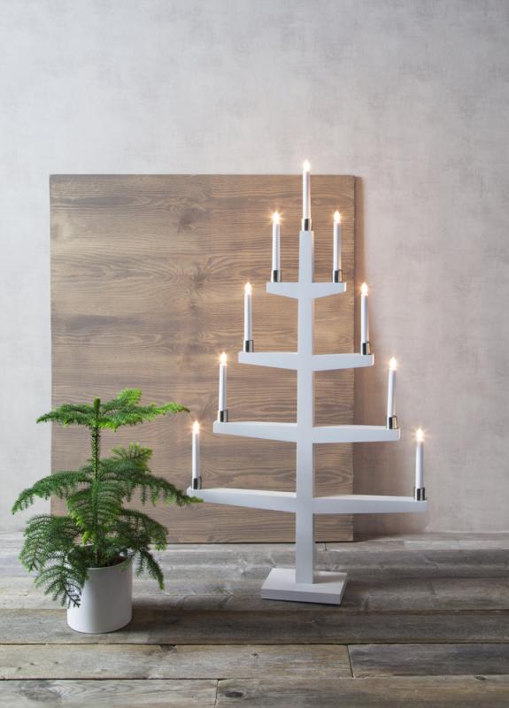 TALL Ljusstake 110cm Vit