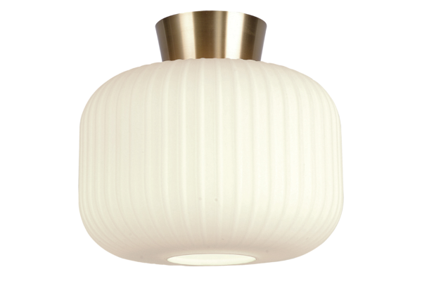 VANJA Plafond 28cm Vit/Matt Mässing