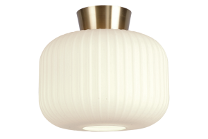 VANJA Plafond 28cm Vit/Matt Mässing
