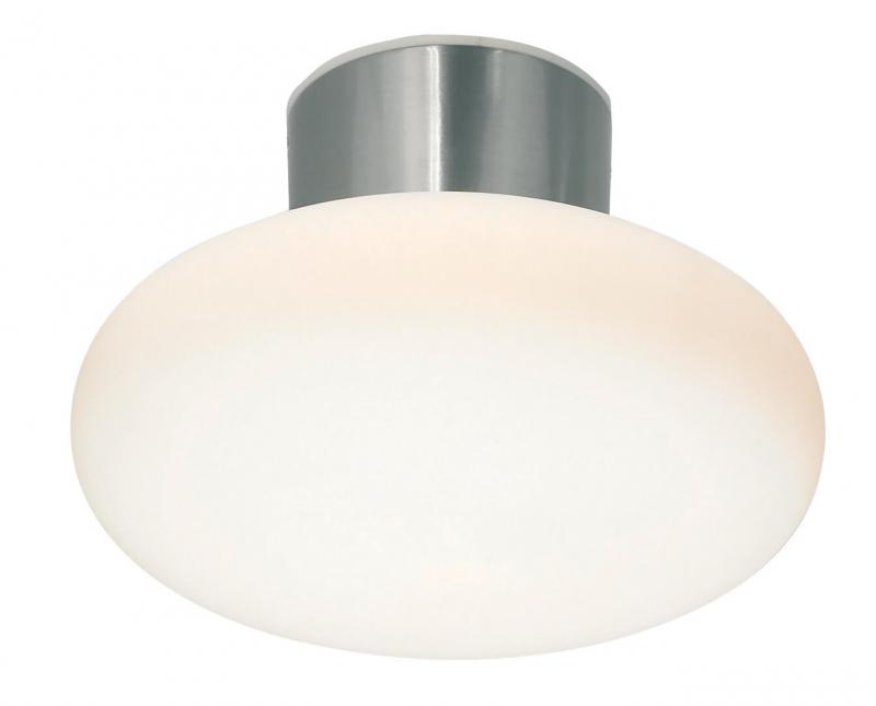 PIPPI Taklampa 1L 14cm Stål/Vit IP44