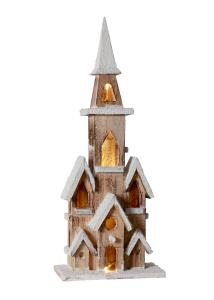 WOODLAND Bordsdekoration 19,5cm LED Natur