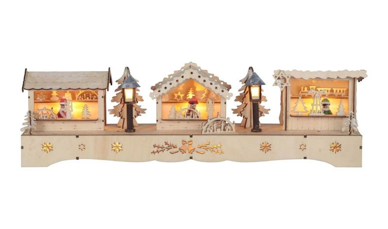 ADVENTSMARKT Bordsdekoration 13cm 10LED Natur