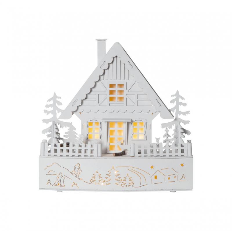 TRIER Ljusstake Lazercut 28cm Vit