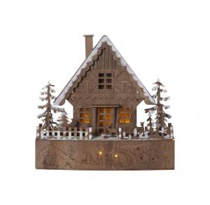 TRIER Ljusstake Lazercut 28cm Natur